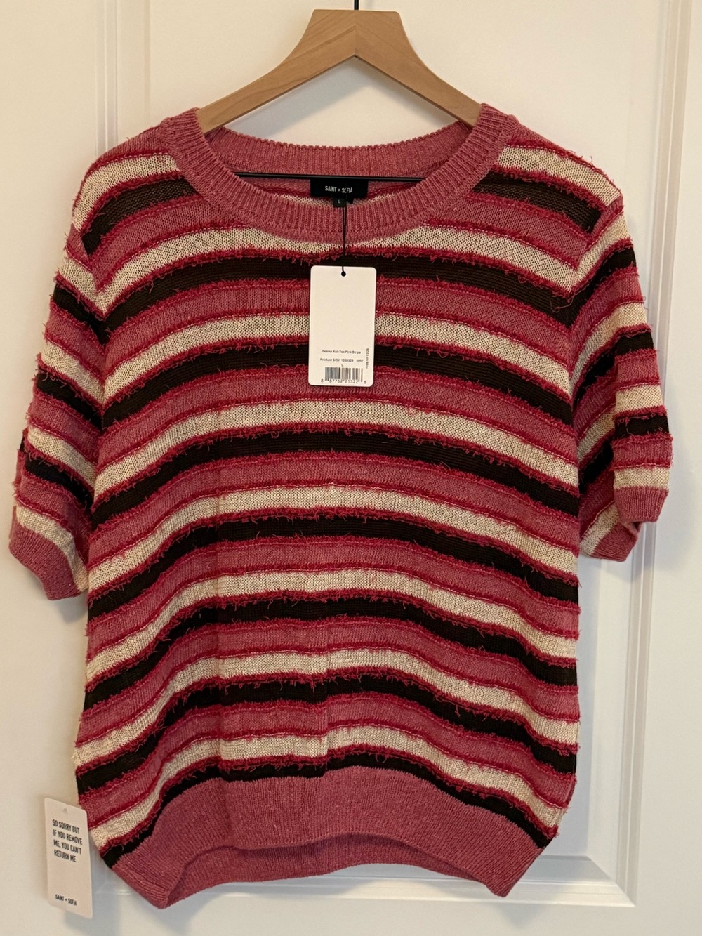Saint + Sofia Fearne Knit Tee Size L